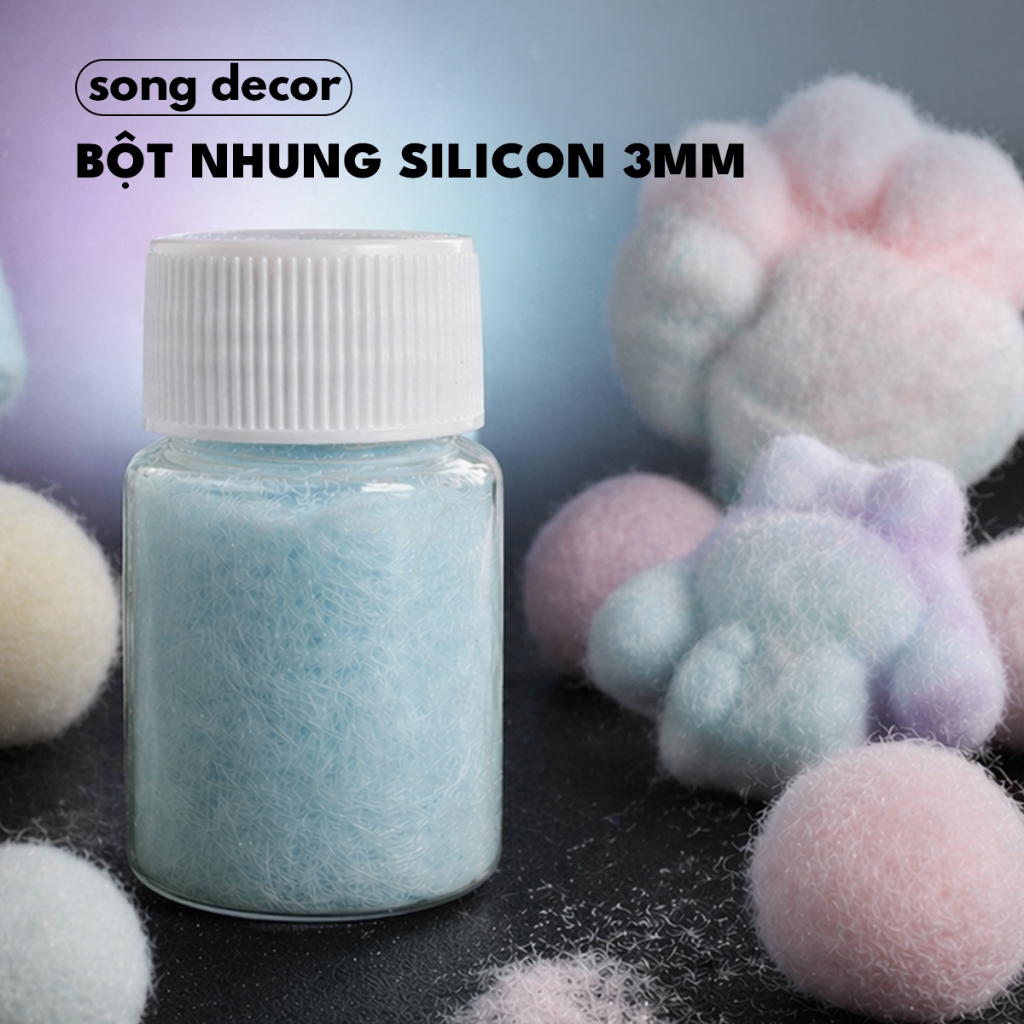 ผงกํามะหยี่สีด้านนอก ส่วนผสม DIY เพื่อทําของเล่นบีบรูปกรงเล็บแมวสําหรับของเล่นบีบซิลิโคน S42-Song Decor