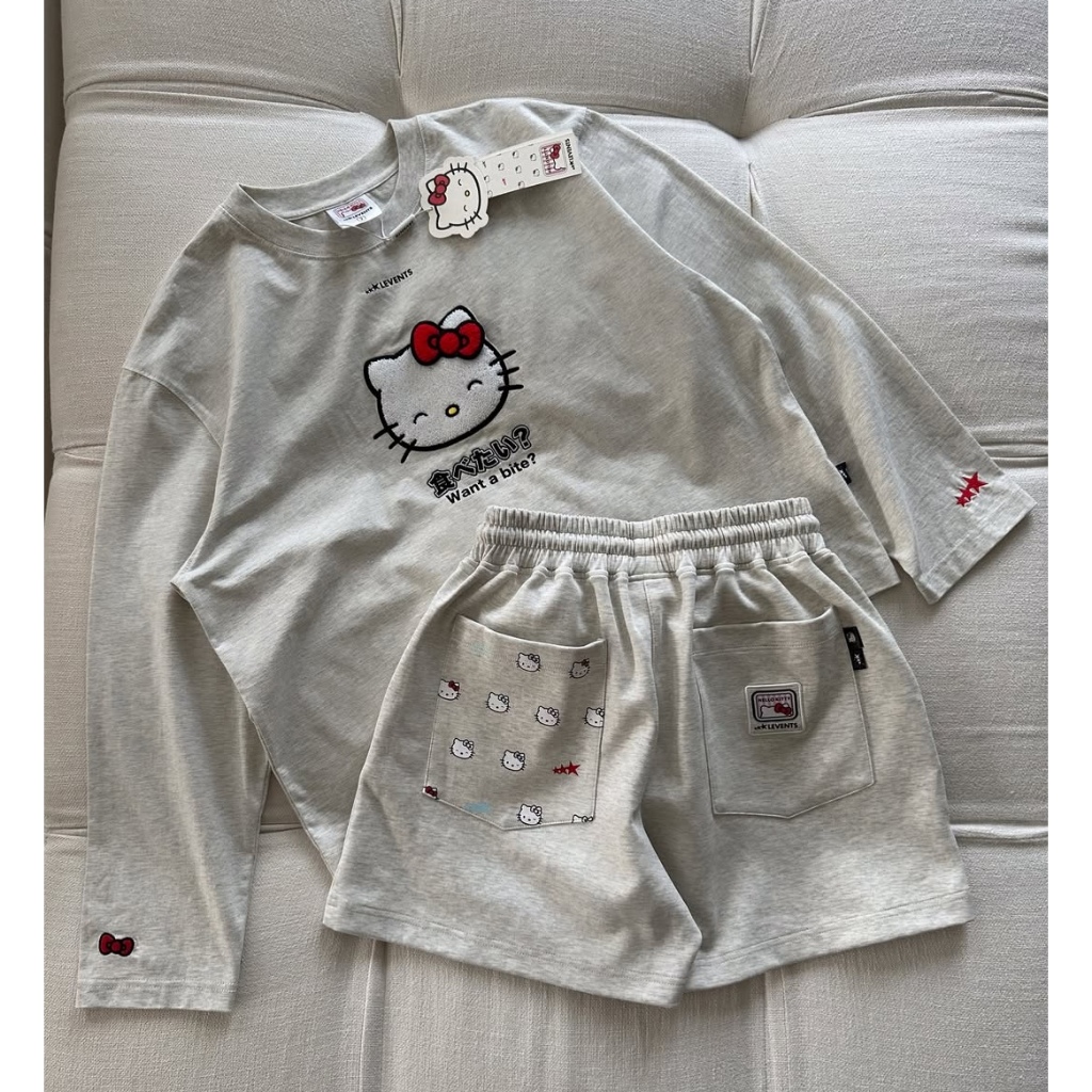 กางเกง Levents x HelloKitty | สีเทาเทา