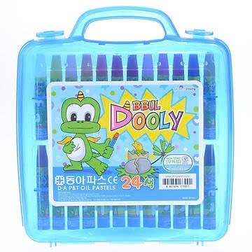 Dooly DA Oil Wax (P&T) กล่องพลาสติก 24 สี (12 กล่อง/ล็อต)