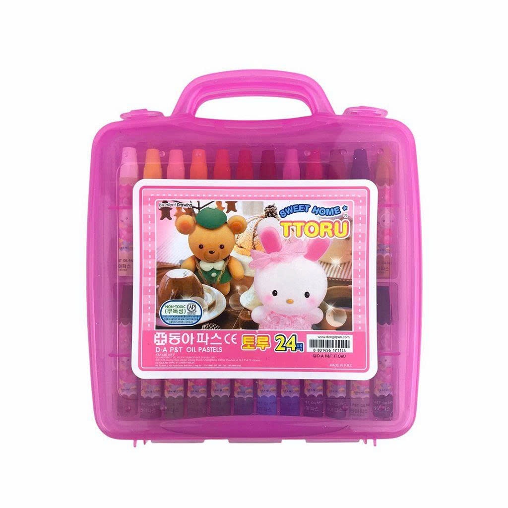Ttoru DA Oil Wax (P&T) กล่องพลาสติก 24 สี (12 กล่อง/ล็อต)