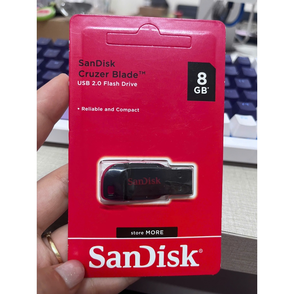 USB 2.0 SanDisk Cruzer Blade SDCZ50 8GB / 16GB / 32GB / 64GB 10MB/s SDCZ50-008G-B35 - 5 ปี