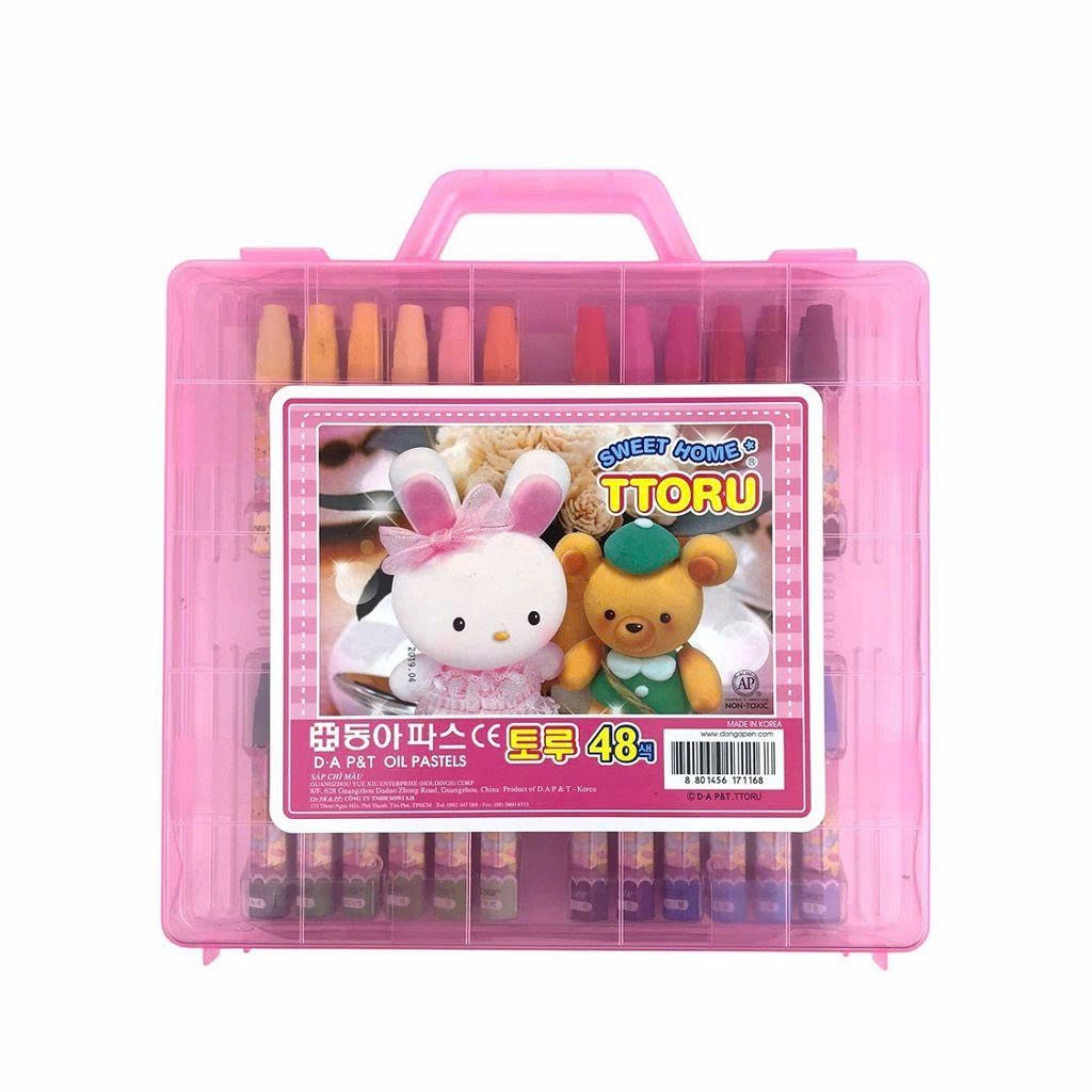 Ttoru DA Oil Wax (P&T) กล่องพลาสติก 48 สี (24 กล่อง/กล่อง)