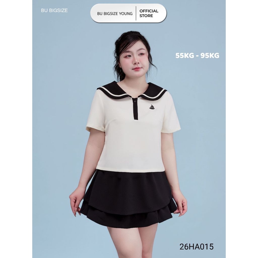 เสื้อคอปกกะลาสี BIGSIZE – 26HA015 - [BU Bigsize Young]