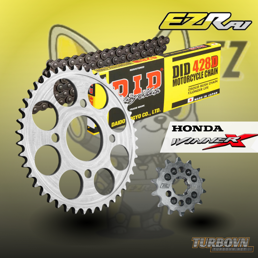 EZRAI SPRINGS สําหรับ HONDA WINNER 150/ WINNER X - SPRINGS 15/44 - DID 428 SPRINGS (N-EW, D-EWR)