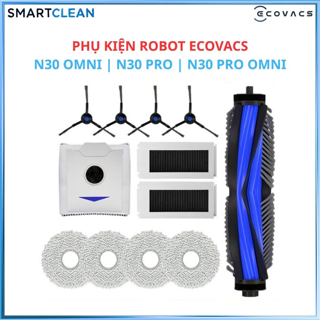Ecovacs Deebot N30 Pro อุปกรณ์ทดแทนเครื่องดูดฝุ่นหุ่นยนต์ | เอ็น30 ออมนิ