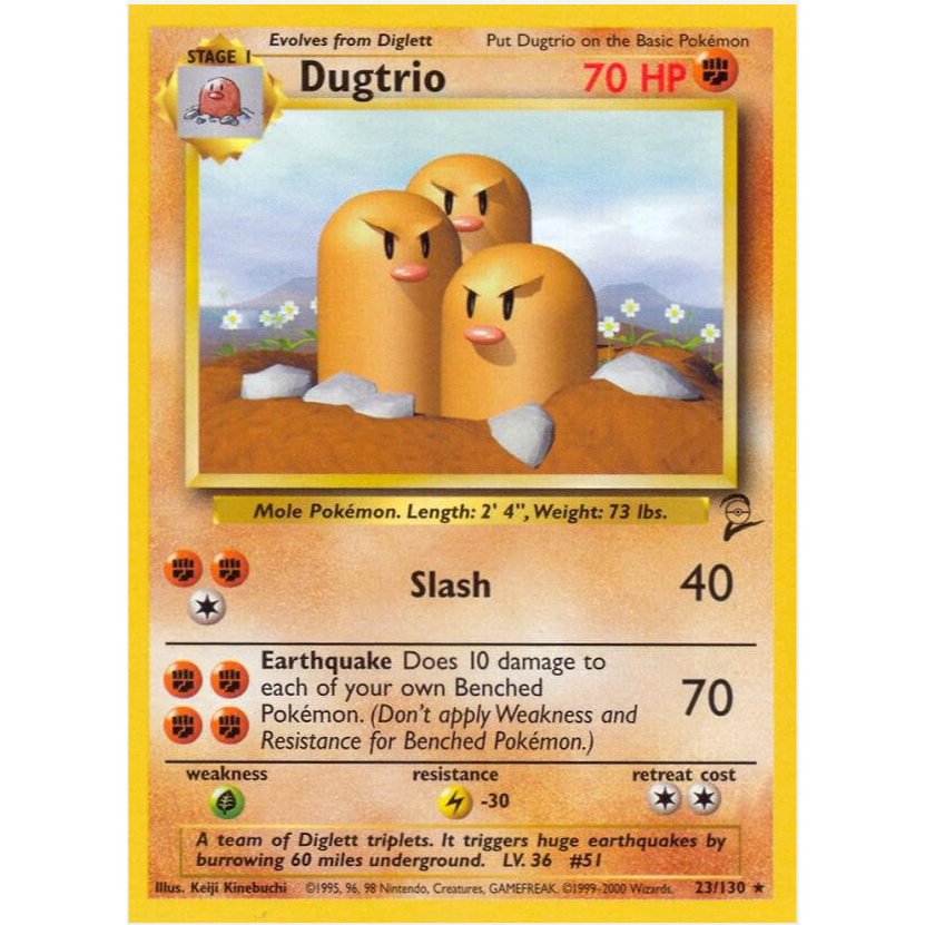 [การ์ดโปเกมอน TCG] Dugtrio - 23/130 - หายาก