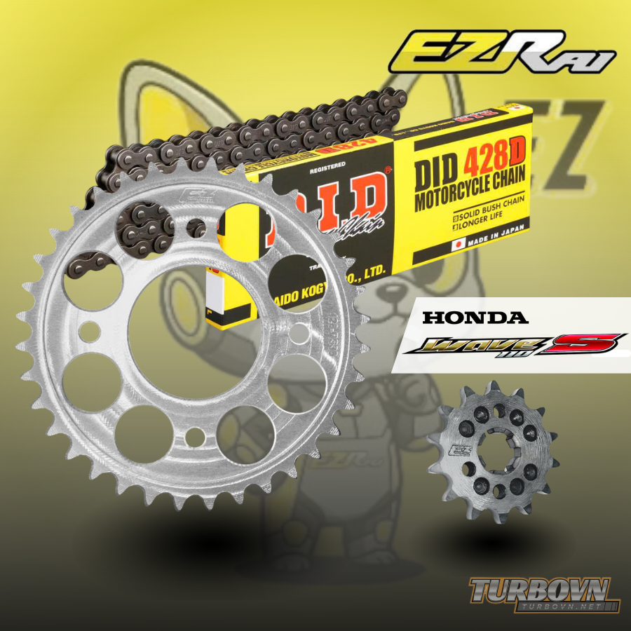 EZRAI SPRINGS สําหรับ HONDA WAVE 110 S - 14/36 SPRINGS - DID 428 SPRINGS (N-ED, D-ERS)