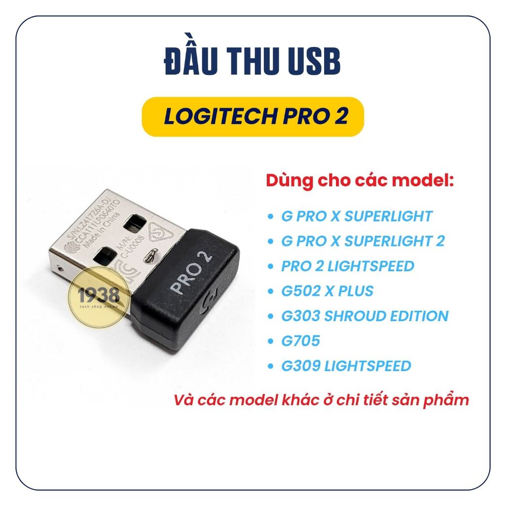 (ใหม่ 100%) Logitech G Pro X Superlight 2, Pro 2 Lightspeed USB Receiver,...