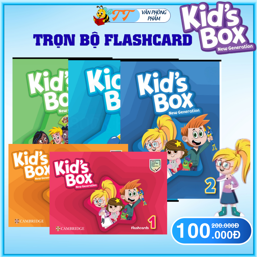 (108) English Flashcard Kids Box New Generation Level Starter -1-2-3-4 A5 size-éplashtic