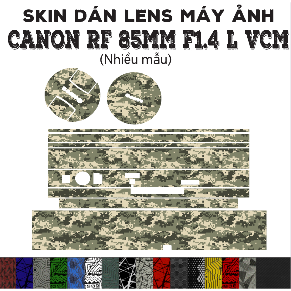 Canon RF 85mm f1.4 L VCM Lens Skin (หลายรุ่น) | Decal Film 3M 85mm สติ๊กเกอร์กันรอยเลนส์กล้อง