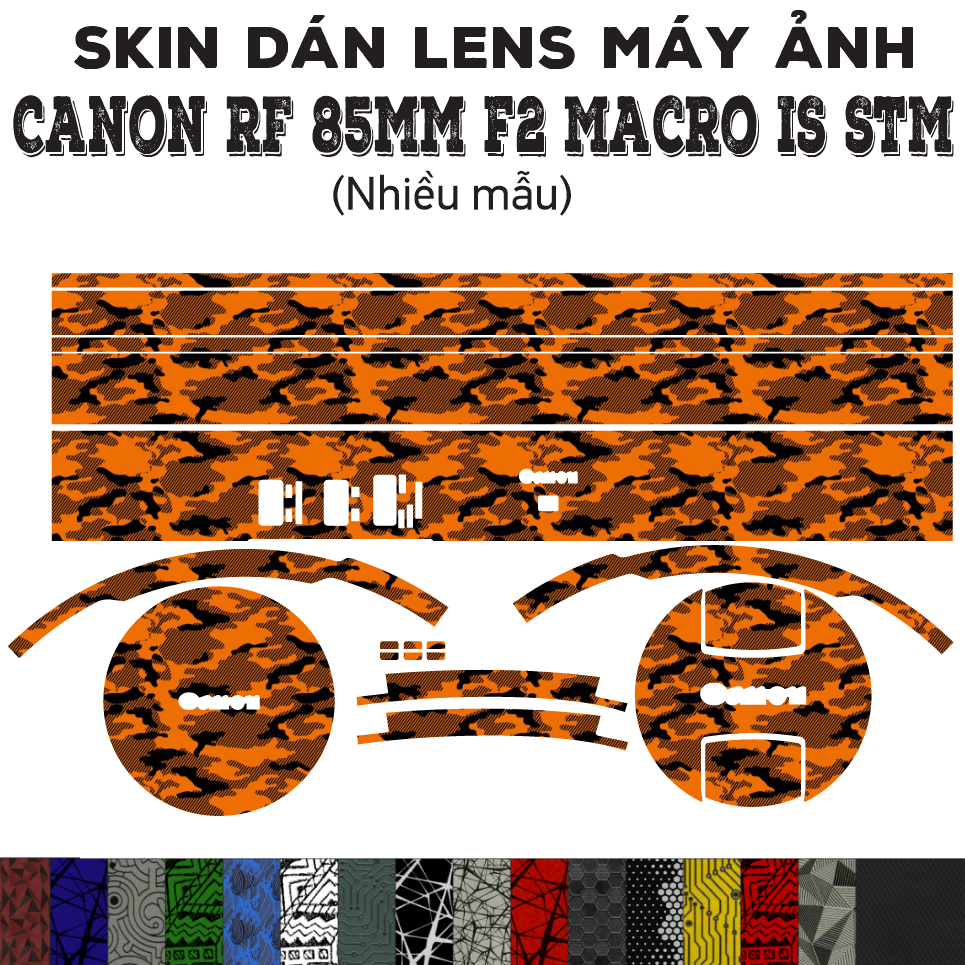เลนส์ Canon RF 85mm f2 Macro IS STM (หลายรุ่น) | Decal Film 3M 85mm สติ๊กเกอร์กันรอยเลนส์กล้อง