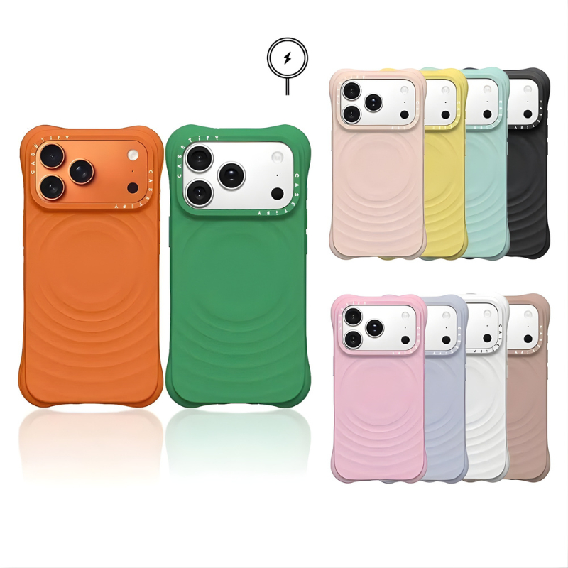 Tify เคส iPhone แม่เหล็กหรูหรา,รองรับการชาร์จไร้สายกันกระแทกสําหรับ iP 11/12/13/14/15/16/17/Pro/Max