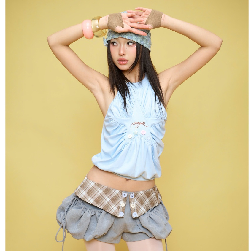 Sweet Y2K Style Womens Slim Fit Tank TOP (K12 - LOLA TOP)