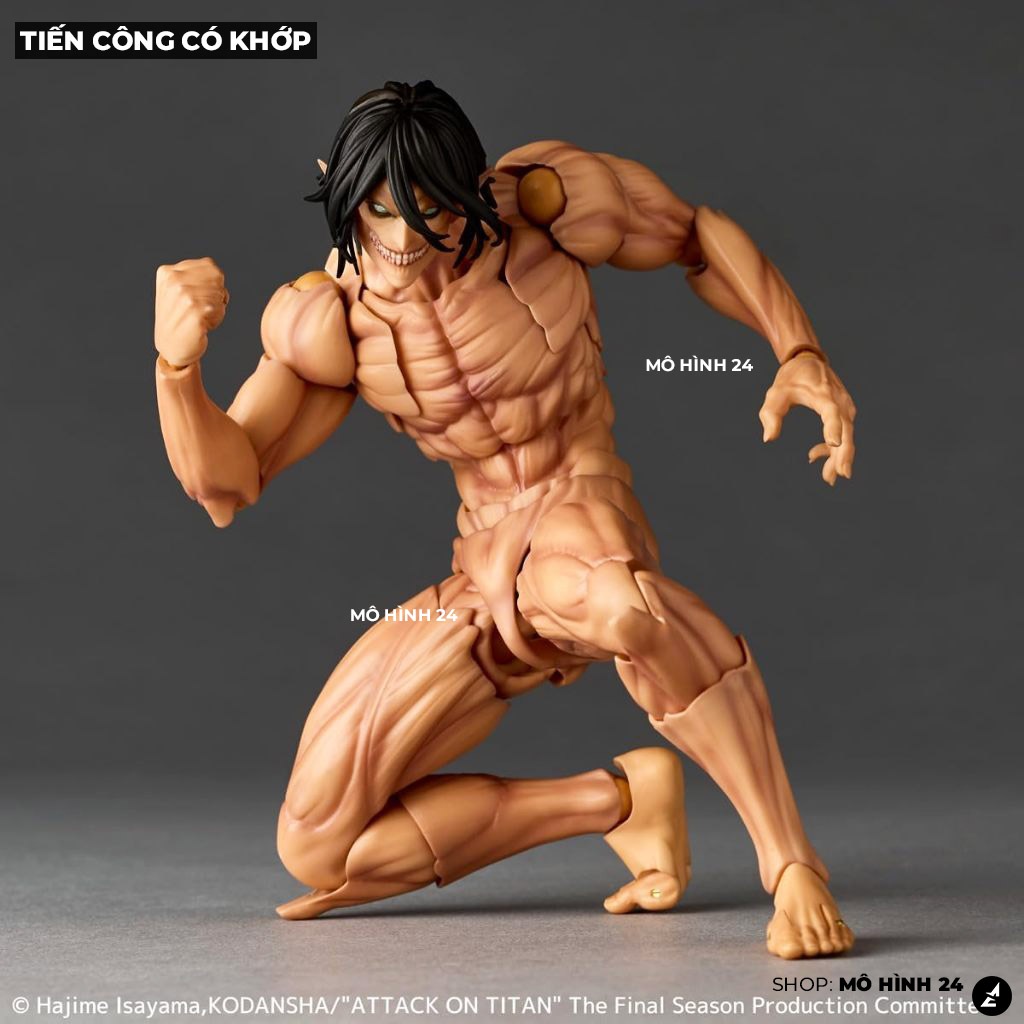Eren Titan Attack On Titan 17 ซม. REVOLTECH ยืดหยุ่นขยับรูป Shingeki no Kyojin
