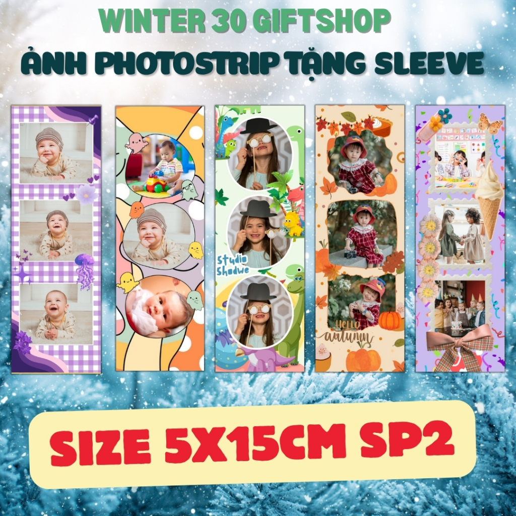 [IN TYC] Photostrip 3 Magnetic Photos Anniversary Wedding Couple Gift SLeeve - SP2