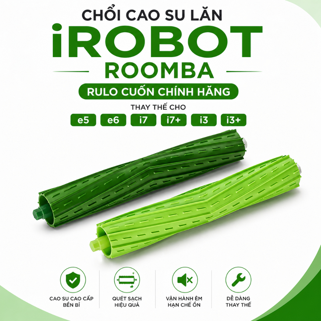 (ต้นฉบับ) แปรงลูกกลิ้งสําหรับหุ่นยนต์ IROBOT ROMBA e5, e6, i7, i7+, i3, i3+ J7 J7+ J5 Combo