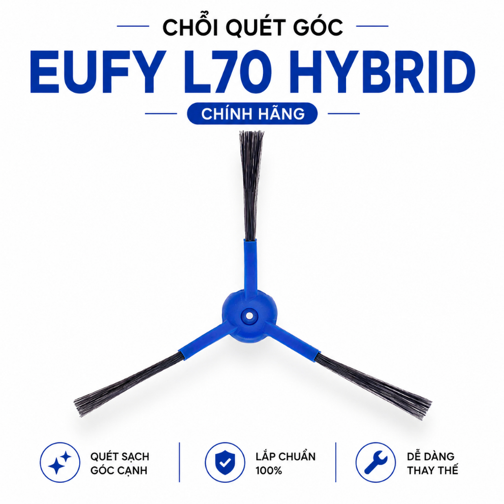 แปรงด้านข้างเรียบสําหรับเครื่องดูดฝุ่นหุ่นยนต์ Eufy L70 Hybrid