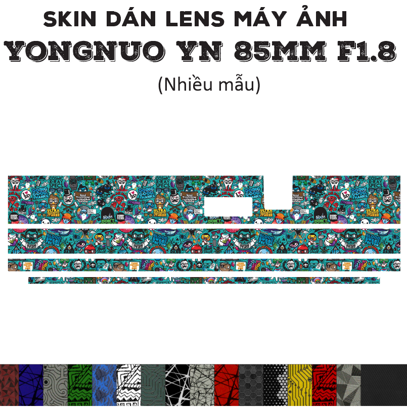 Yongnuo YN 85mm f1.8 Lens Skin (หลายรุ่น) | Decal Film 3M 85mm สติ๊กเกอร์กันรอยเลนส์กล้อง