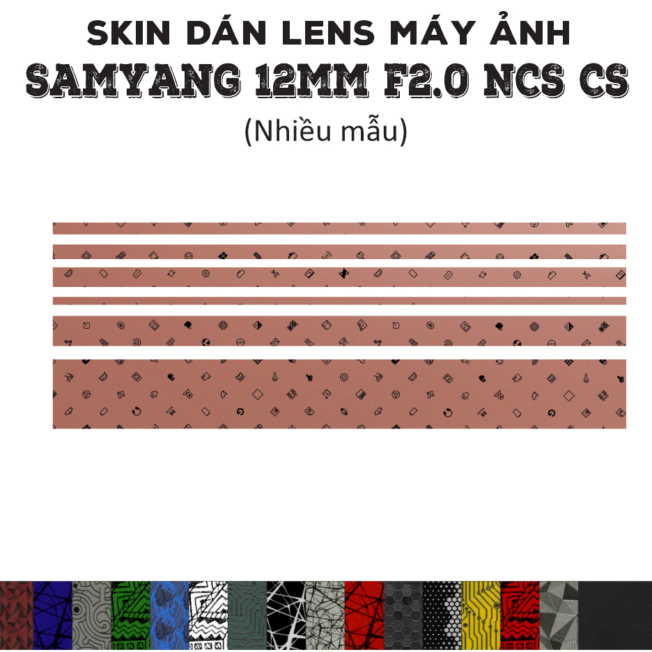 Samyang Lens Skin 12mm f2.0 NCS CS (หลายรุ่น) | Decal Film 3M 12mm สติ๊กเกอร์กันรอยเลนส์กล้อง