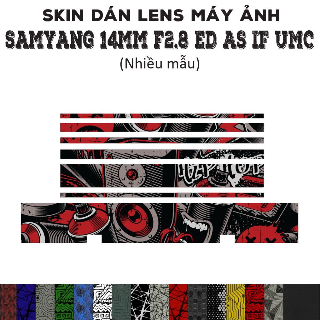 สติ๊กเกอร์เลนส์ Samyang Skin 14mm f2.8 ED AS IF UMC (หลายรุ่น) | Decal Film 3M 14mm สติ๊กเกอร์กันรอย