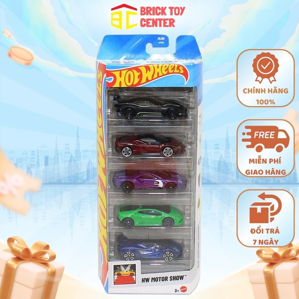 Hot Wheels Supercar ชุดรถซุปเปอร์ 5 ชิ้น ของเล่น HW Motor Show 1806H JBJ89