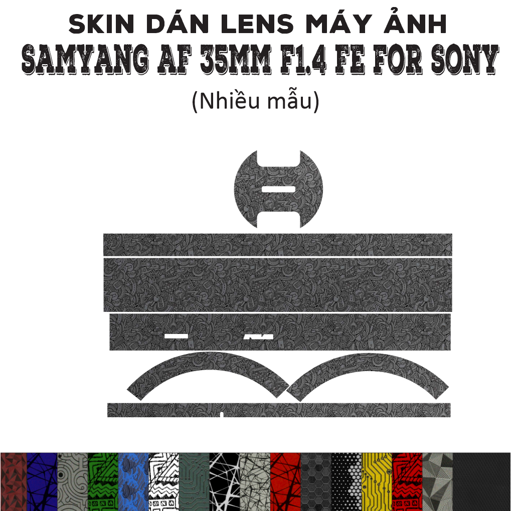 Samyang AF 35mm f1.4 FE Lens Skin (หลายรุ่น) | Decal Film 3M 35mm สติ๊กเกอร์กันรอยเลนส์กล้อง