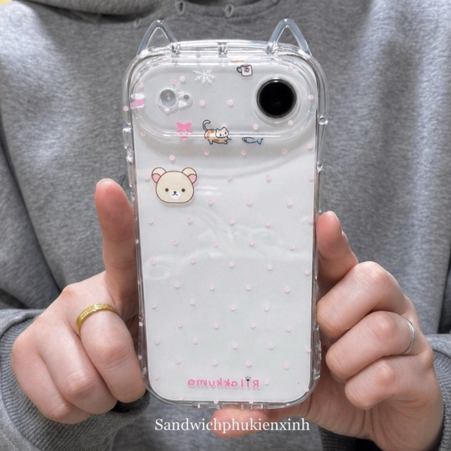 17AIR Decor เคส iPhone หูแมวพร้อมสติ๊กเกอร์เทรนด์ 2026 น่ารัก – SANDWICHPHUKIENXINH