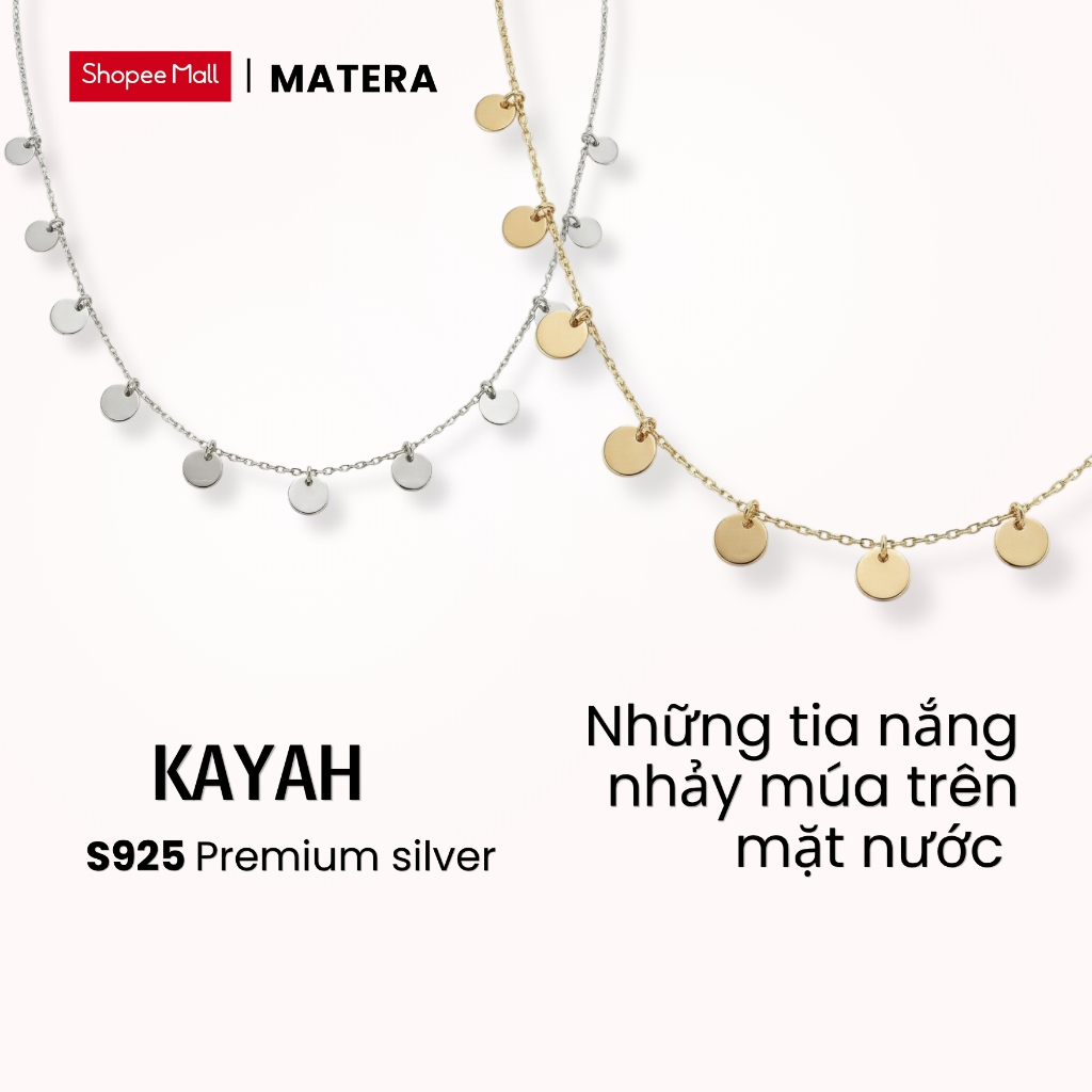[มาใหม่] Kayah MATERA S925 สร้อยคอเงินประกายลูกปัดแสงไม่สมมาตร MDC90