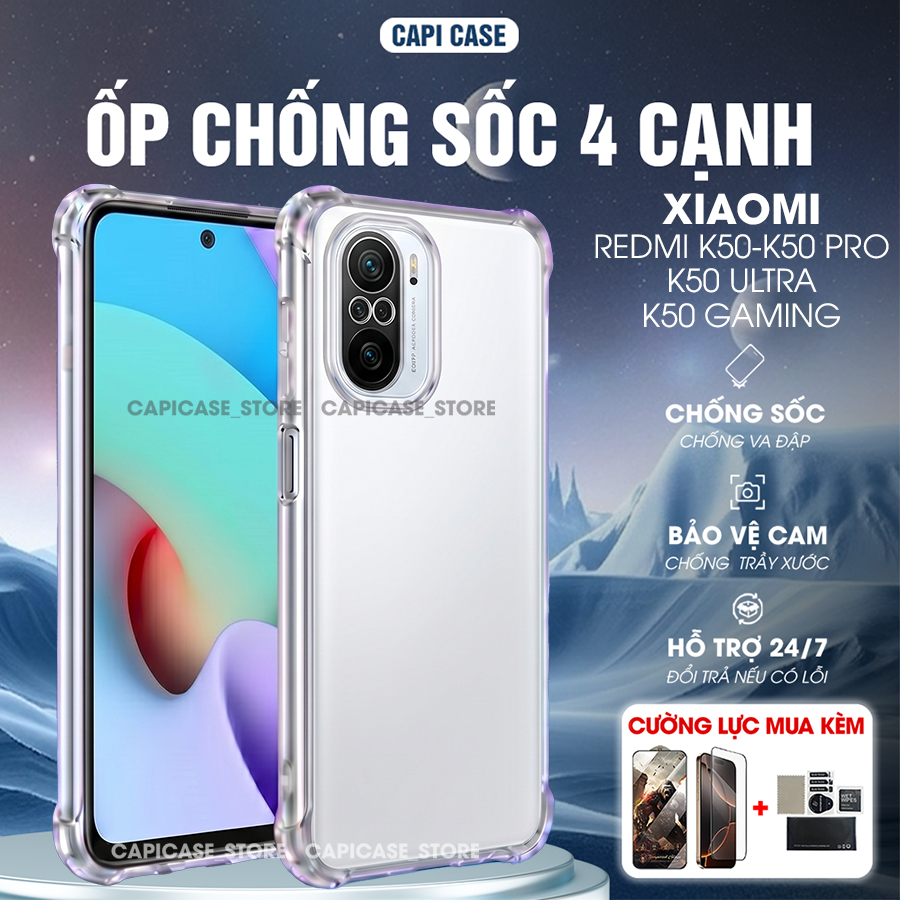เคส Redmi K50 / K50 Pro / K50 Gaming / K50 Ultra ยืดหยุ่นพร้อมกันกระแทก 4 ด้าน ป้องกันกล้อง | CAPICA
