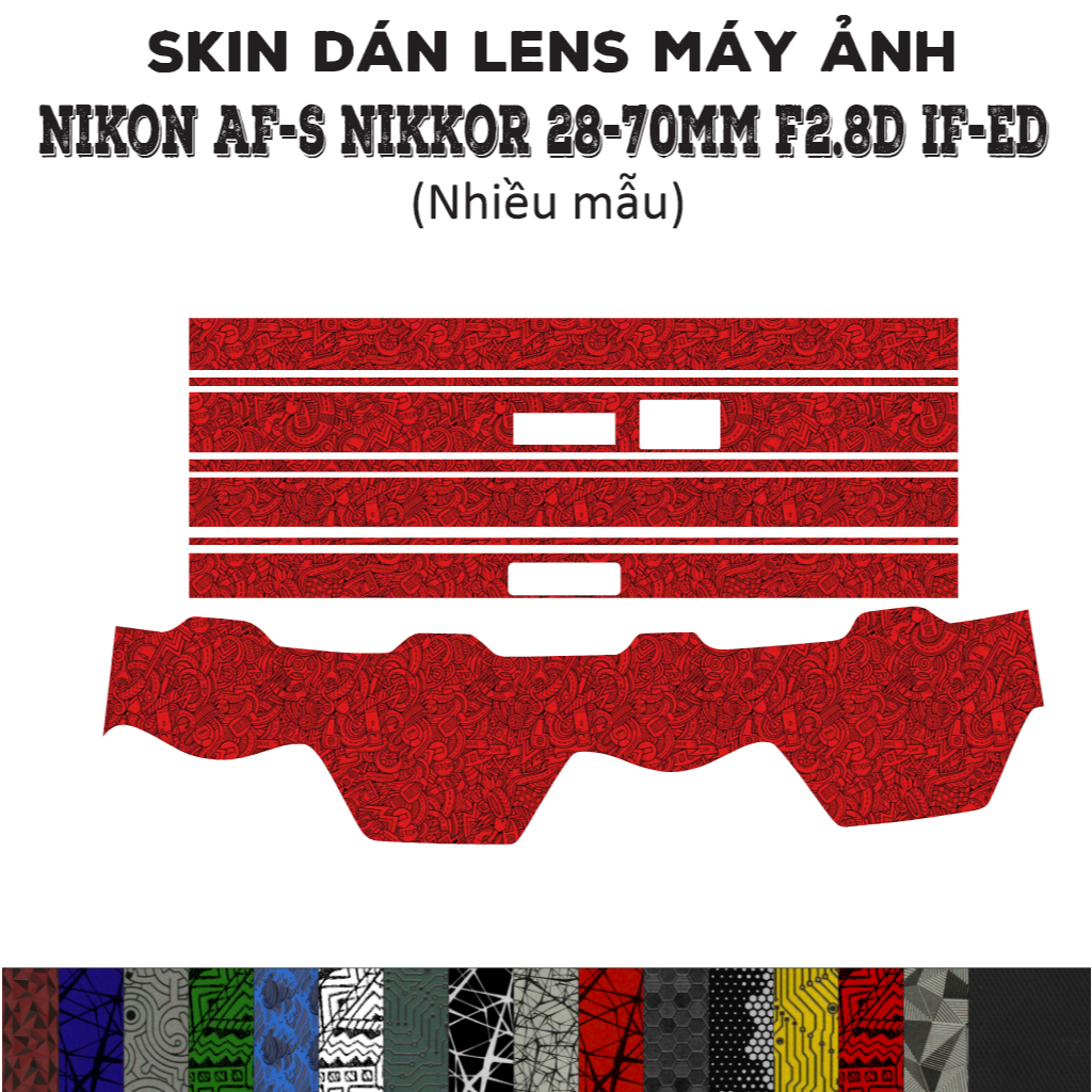 Nikon AF-S 28-70mm f2.8D IF-ED Lens Skin (หลายรุ่น) | Decal Film 3M Nikkor 28-70 mm สติ๊กเกอร์กันรอย