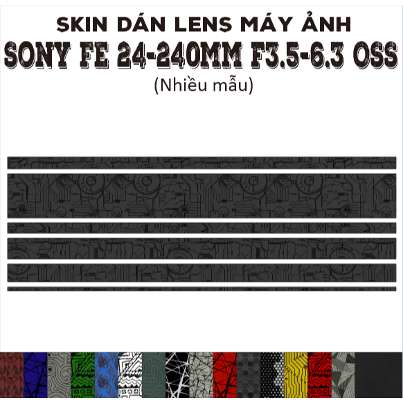 Sony FE 24-240mm f3.5-6.3 OSS Lens Skin (หลายรุ่น) | Decal Film สติ๊กเกอร์กันรอยเลนส์กล้อง 3M 24-240