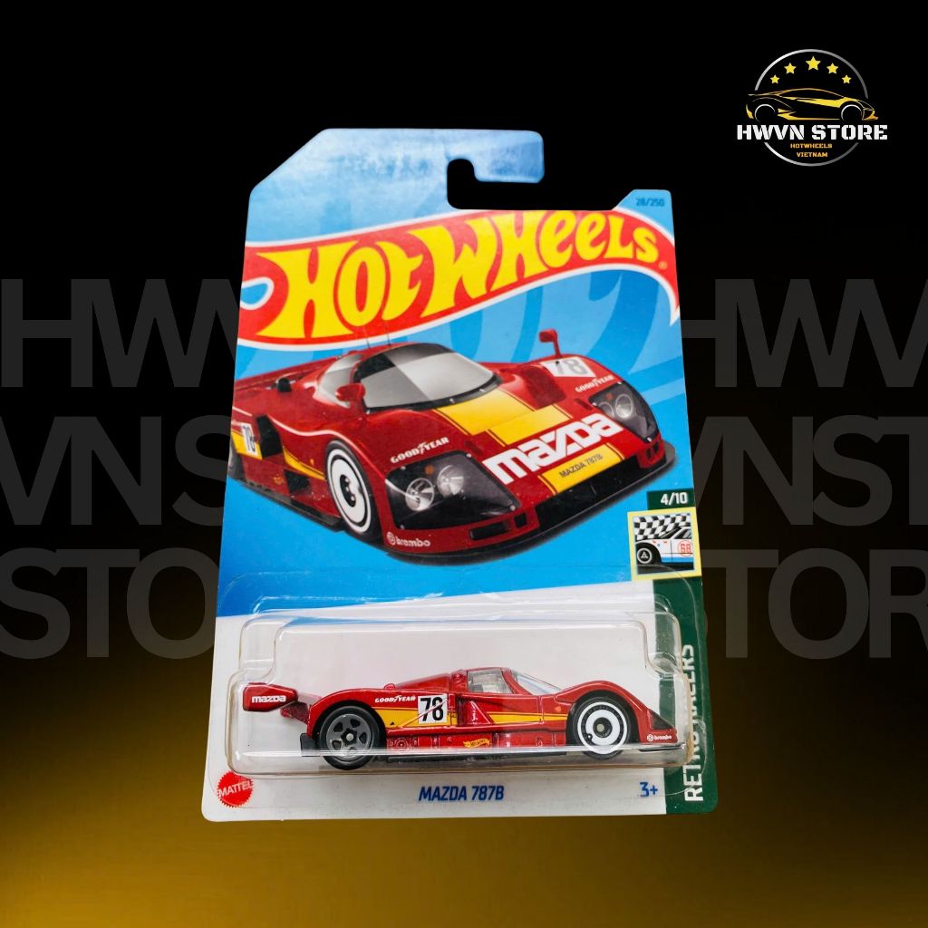 รถโมเดล Hotwheels Mazda 787B สีแดง