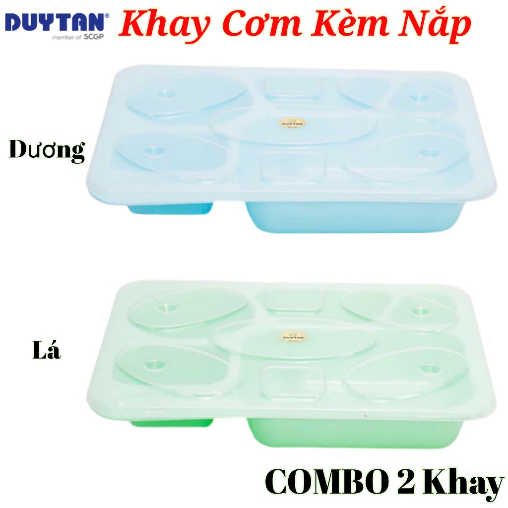 COMBO ถาดข้าวขนาดใหญ่ 2 ใบ 32 x 26 x 6 ซม. DUY TAN, Duytanstoreพลาสติก PP ของแท้