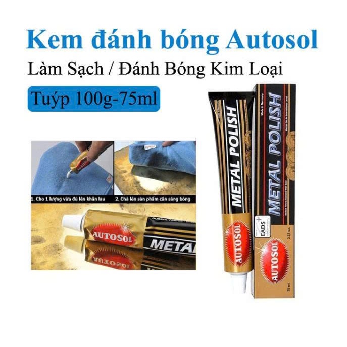 (COMBO 10 หลอด) AUTOSOL GERMANY Autosol Metal Polish 75ml