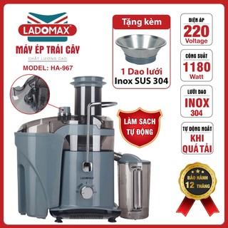 Máy ép trái cây công nghiệp Ladomax HA-967 Công suất 1180W đời mới làm sạch tự động dùng cho quán
