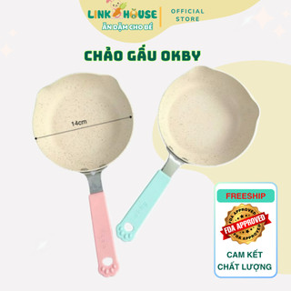 Chảo Chống Dính Hình Gấu OKBY 14cm Chế Biến Đồ Ăn Dặm Cho Bé LinkHouse Shop
