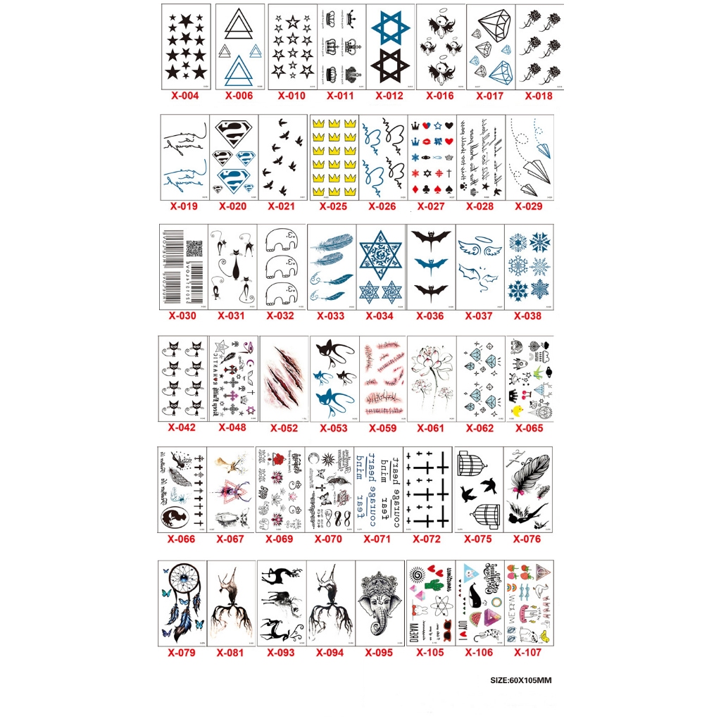 FULL BACK TATTOO - TATOO FAKE TATTOO SET (ตัวอย่างที่เลือก)