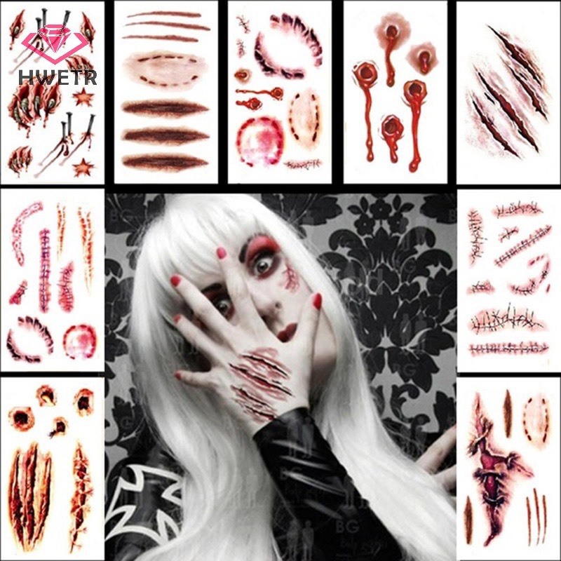 TATOO STICKERS - MINI FAKE TATTOO SET, HALLOWEEN TATTOOS