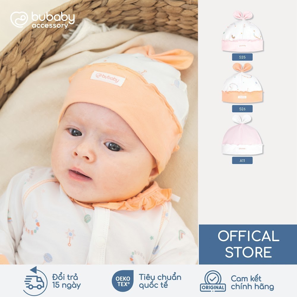 Bubaby อุปกรณ์เสริมหมวกทรงกลมน่ารักพร้อมโบว์สําหรับเด็กผู้หญิง ABB19DN00