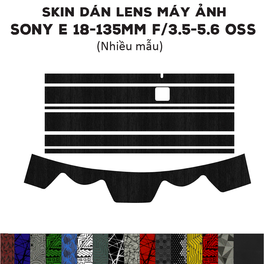 Sony E 18-135mm F/3.5-5.6 OSS Lens Skin (หลายรุ่น) | Decal Film 3M สําหรับ Sony 18-135 ป้องกันเลนส์ก