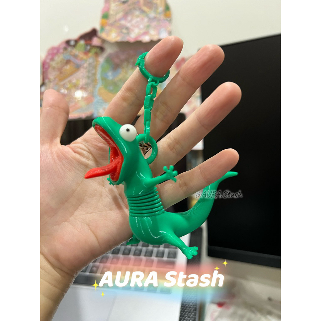 XO Lizard Trio Jumping Spring Lizard Keychain - Hoppers - Tom Lizard Meme - Spring Bounce Lizard Toy