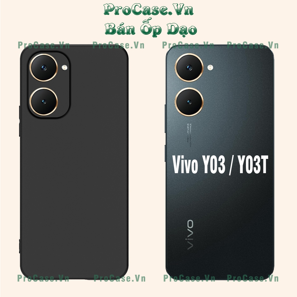 Vivo Y03 - เคส TPU ยืดหยุ่น Vivo Y03T ขอบเหลี่ยม กันกระแทก กันกล้อง