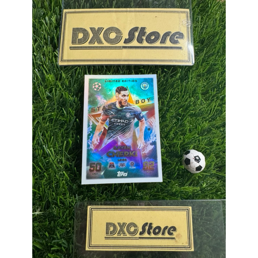 [ ของแท้ ] - LIMITED EDITION STAR BOY - TOPPS MATCH ATTAX 2026 - RAYAN CHERKI (MANCHESTER CITY)