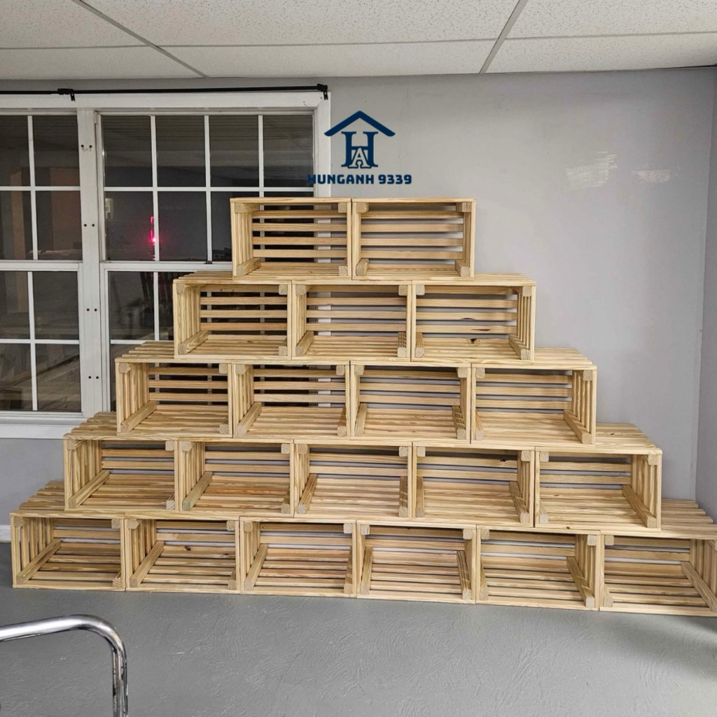 PINE WOOD PALLET BOX หนา แข็งแรง อเนกประสงค์ และสะดวก