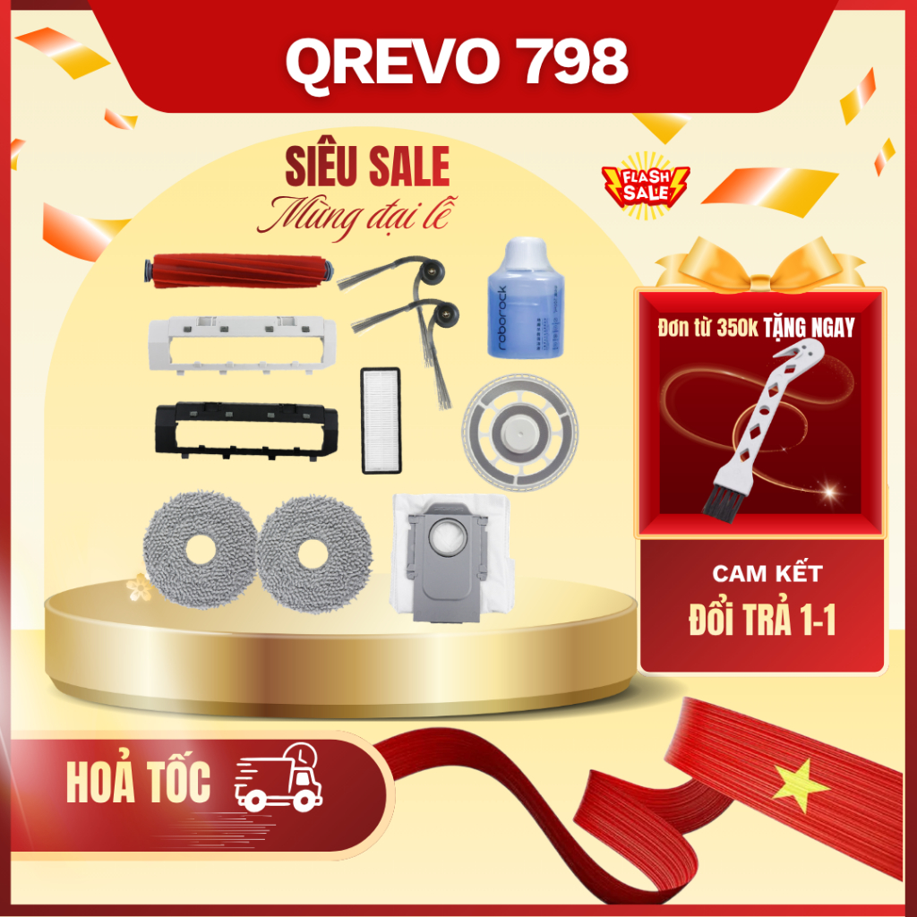 อุปกรณ์เสริมเครื่องดูดฝุ่นหุ่นยนต์ที่รองรับสําหรับ ROBOROCK QR 798