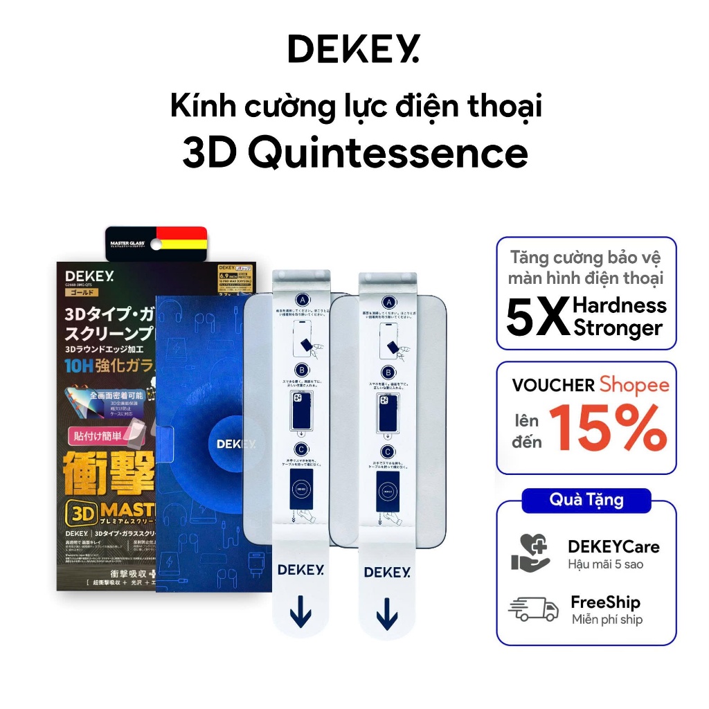 DEKEY 3D Master Glass กระจกนิรภัยสําหรับ 17AIR เคสโทรศัพท์และเลนส์กล้อง