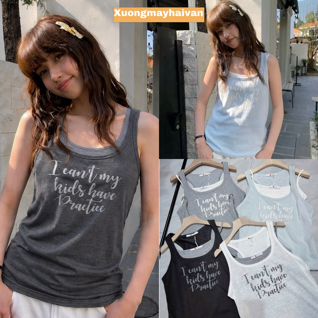 HV -[ สินค้ากว่างโจว ] TanK Top TanK Top with 2s Undershirt in 4 สี