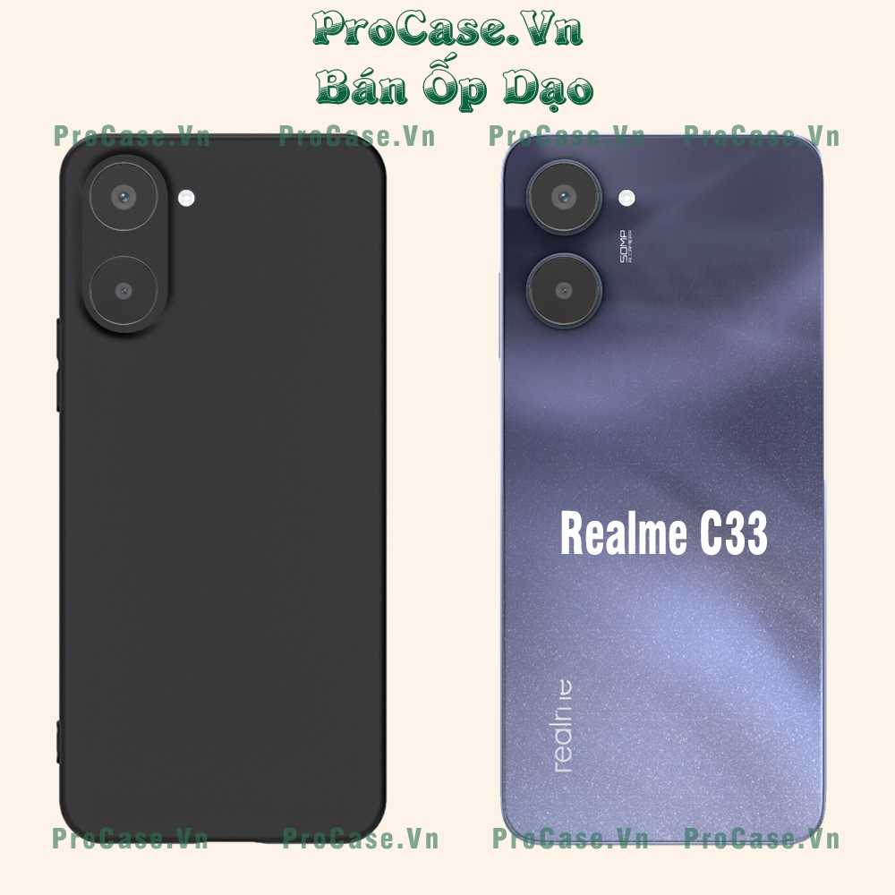 Realme C33 / Realme 10 เคส TPU ยืดหยุ่น ขอบเหลี่ยม กันกระแทก ป้องกันกล้อง