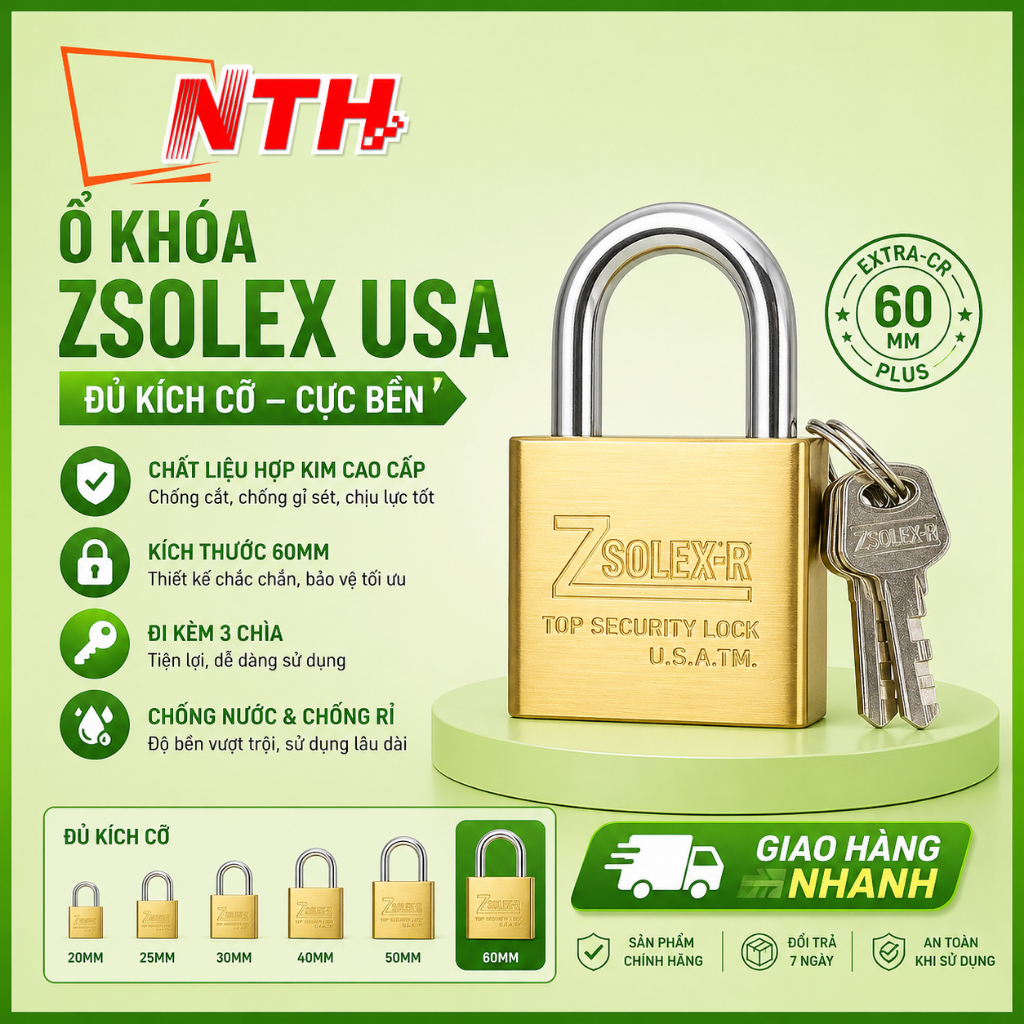 ZSOLEX USA ล็อคทุกขนาด ทนทานมาก 60MM