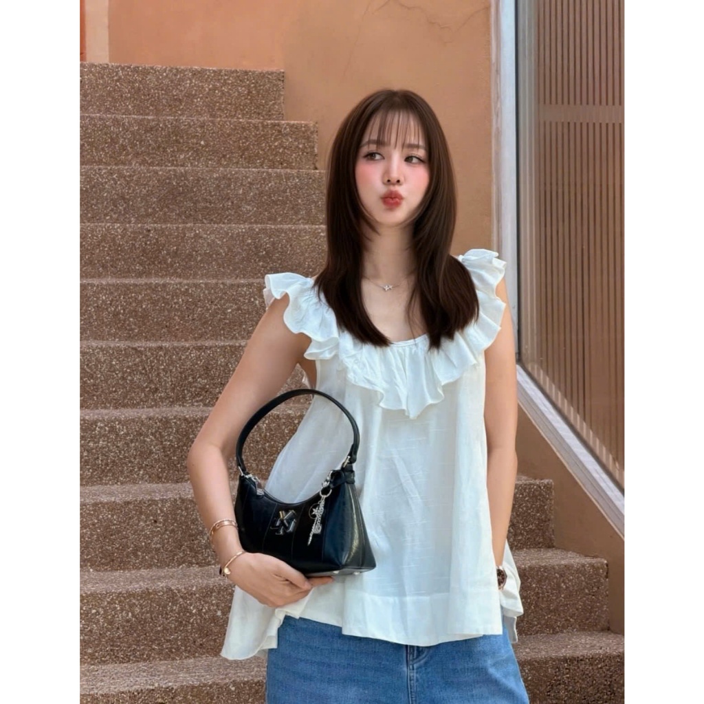 WG.WE W9324 เสื้อเชิ้ตระบาย Laneko